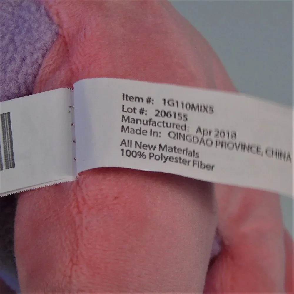 Pink and Purple Plush Stuffed Animal Bear